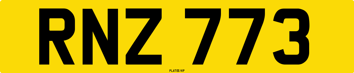 RNZ 773 Number Plate