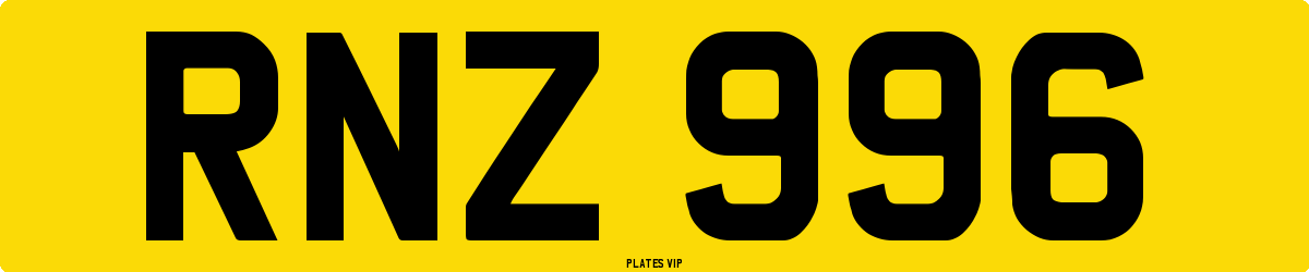 RNZ 996 Number Plate