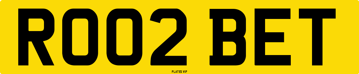 RO02 BET Number Plate