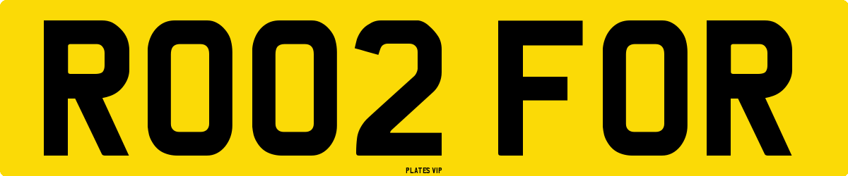 RO02 FOR Number Plate