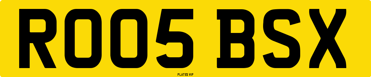 RO05 BSX Number Plate