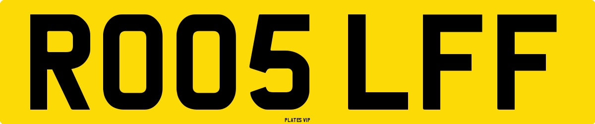 RO05 LFF Number Plate