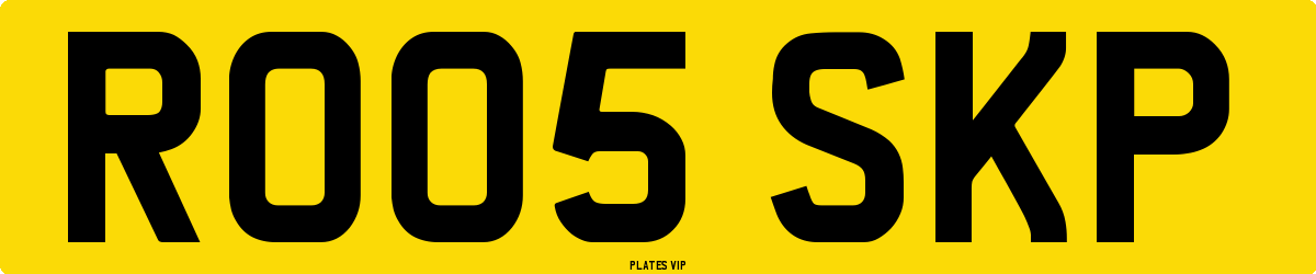 RO05 SKP Number Plate