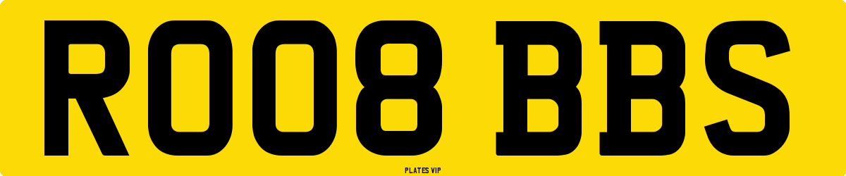 RO08 BBS Number Plate