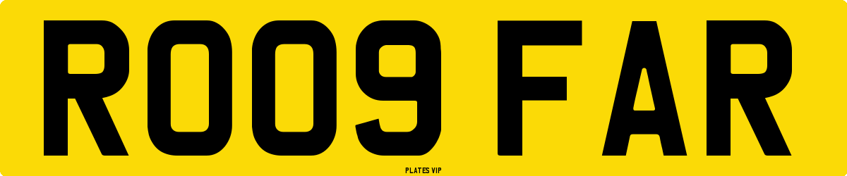 RO09 FAR Number Plate