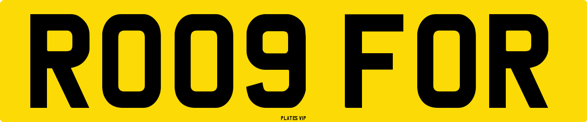 RO09 FOR Number Plate