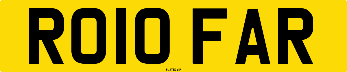 RO10 FAR Number Plate