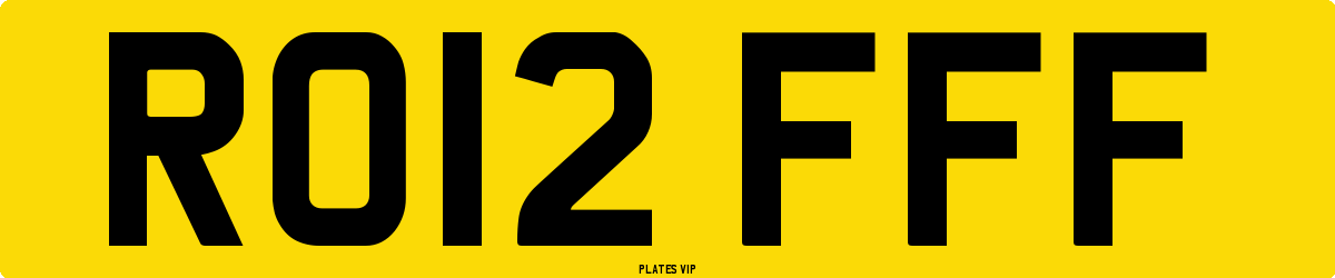 RO12 FFF Number Plate