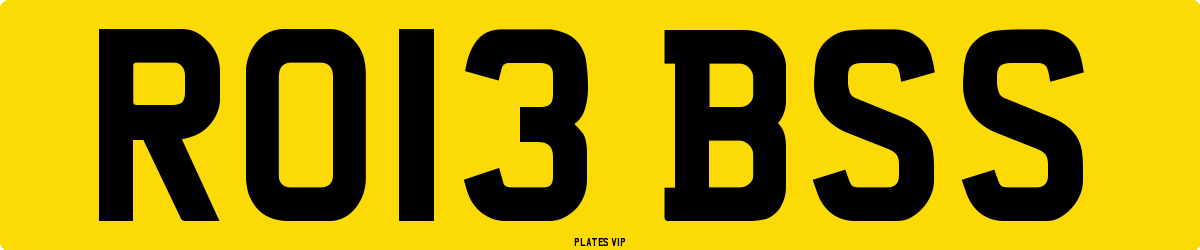 RO13 BSS Number Plate
