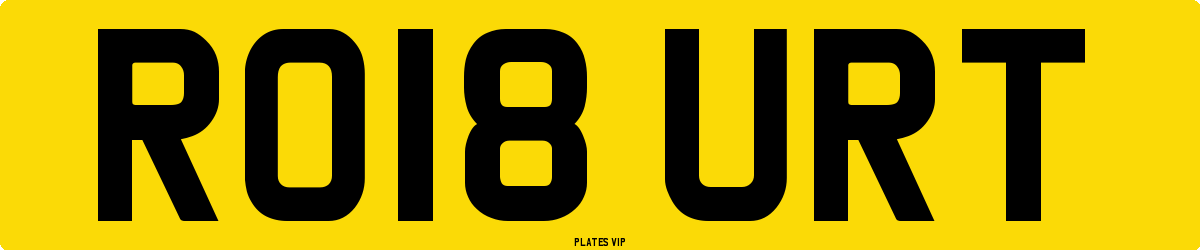 RO18 URT Number Plate