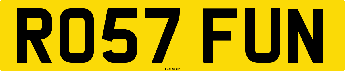 RO57 FUN Number Plate