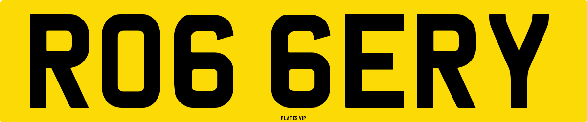 RO6 6ERY Number Plate