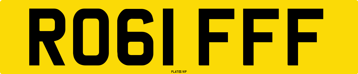 RO61 FFF Number Plate