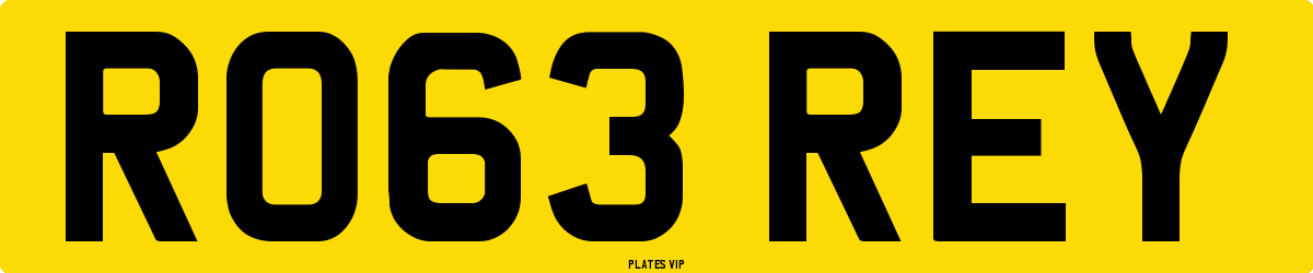RO63 REY Number Plate