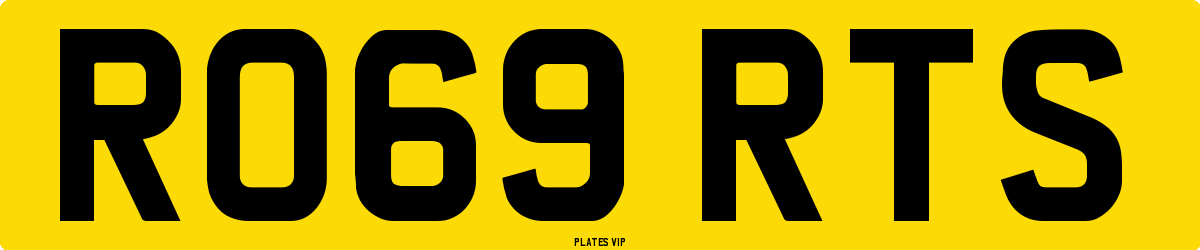 RO69 RTS Number Plate