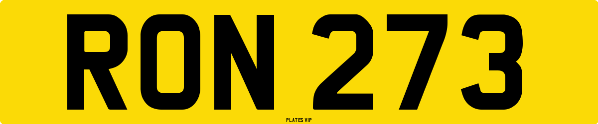 RON 273 Number Plate