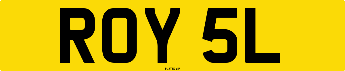 ROY 5L Number Plate