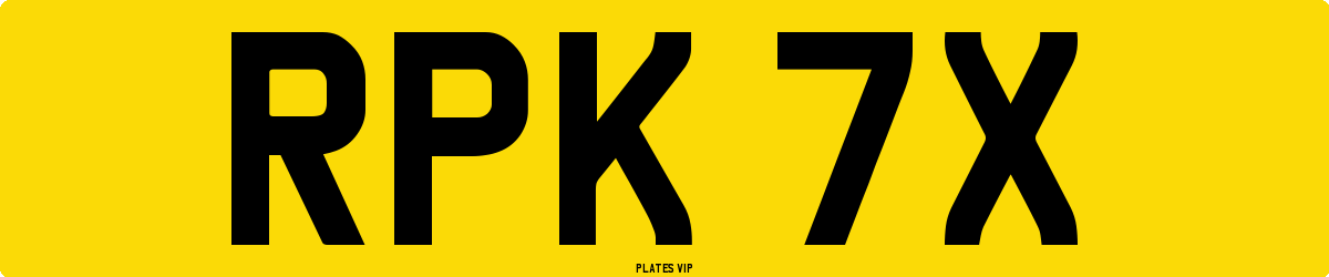 RPK 7X Number Plate