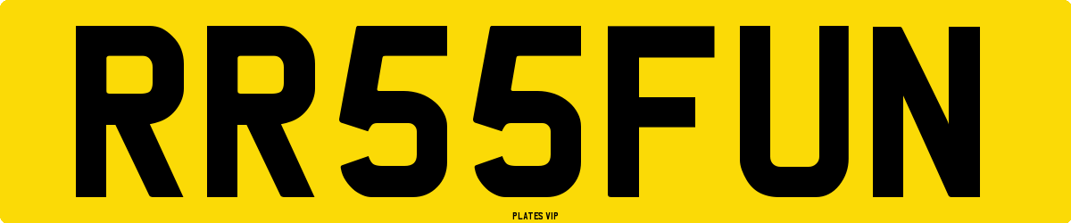 RR 55 FUN Number Plate