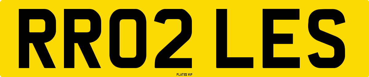 RR02 LES Number Plate