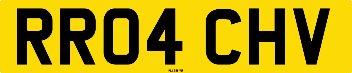 RR04 CHV Number Plate