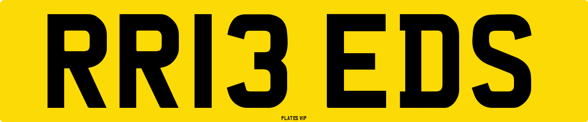 RR13 EDS Number Plate