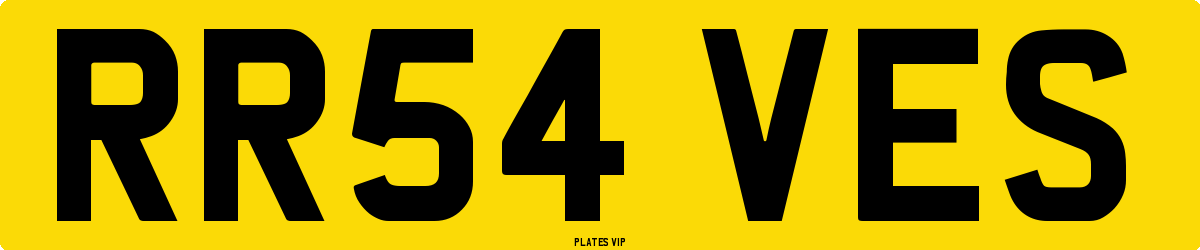 RR54 VES Number Plate