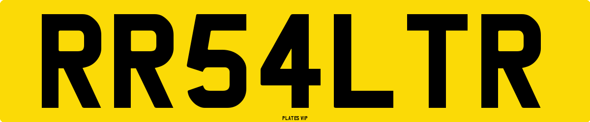 RR54LTR Number Plate