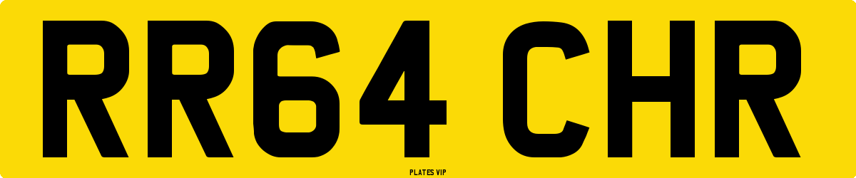 RR64 CHR Number Plate