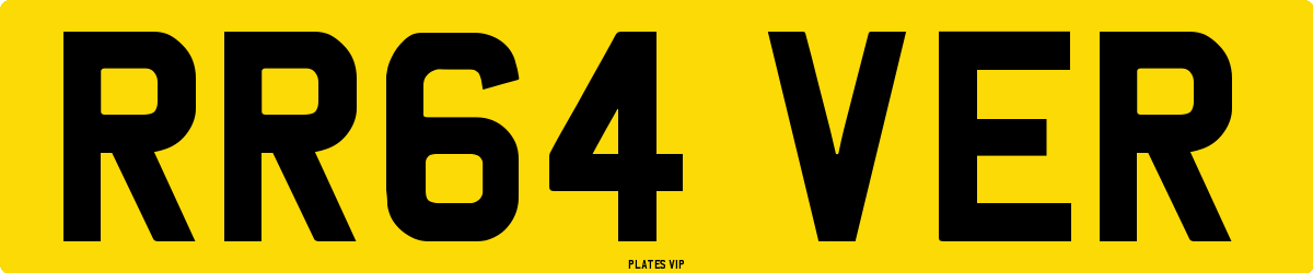 RR64 VER Number Plate
