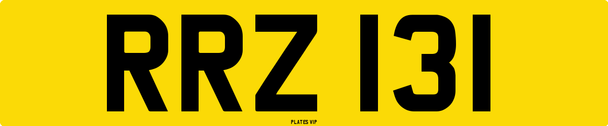 RRZ 131 Number Plate