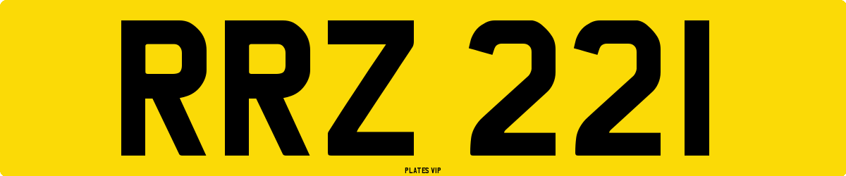 RRZ 221 Number Plate
