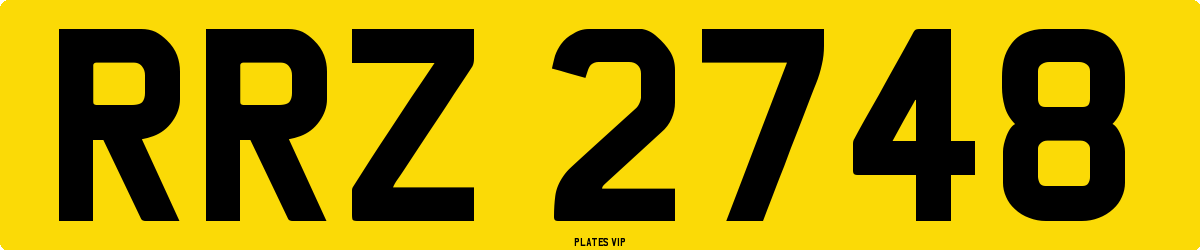 RRZ 2748 Number Plate
