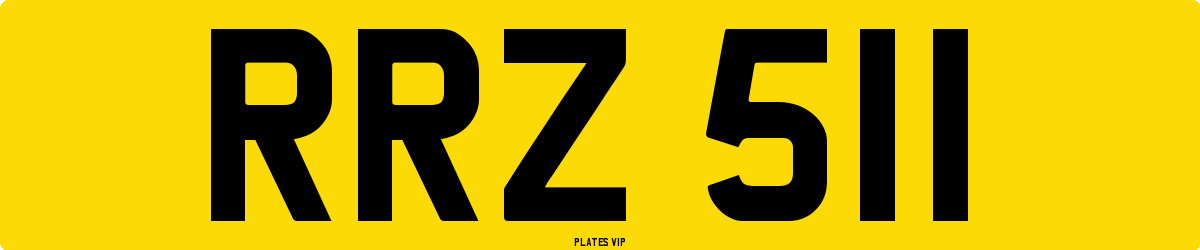 RRZ 511 Number Plate