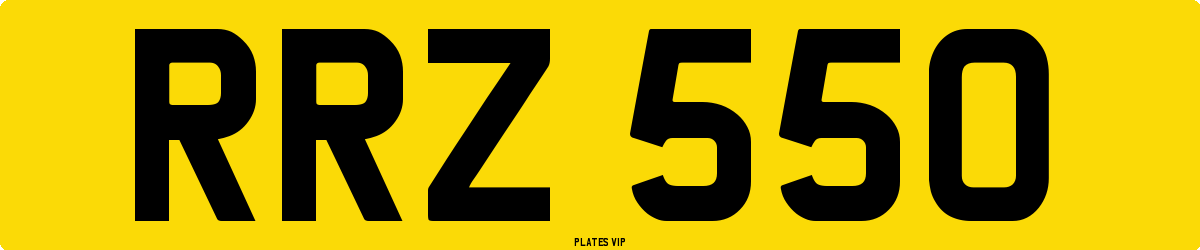 RRZ 550 Number Plate