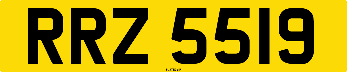 RRZ 5519 Number Plate