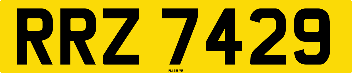 RRZ 7429 Number Plate