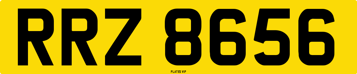 RRZ 8656 Number Plate
