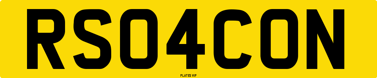 RS04CON Number Plate