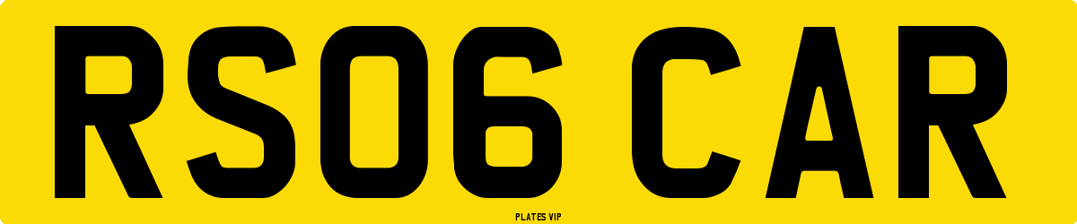 RS06 CAR Number Plate