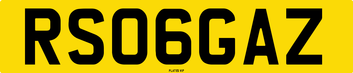 RS06GAZ Number Plate