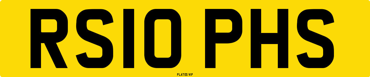 RS10 PHS Number Plate