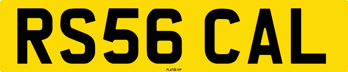 RS56 CAL Number Plate