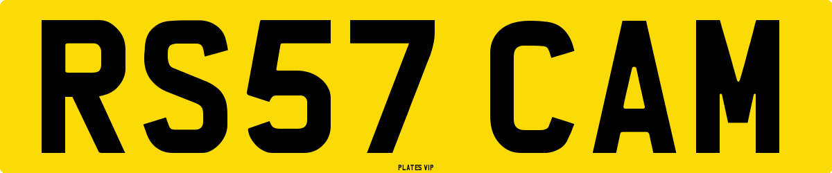 RS57 CAM Number Plate