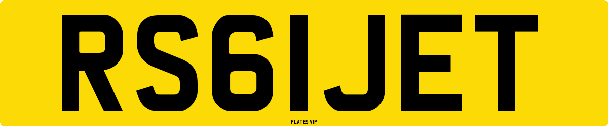 RS61JET Number Plate