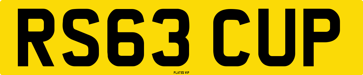 RS63 CUP Number Plate