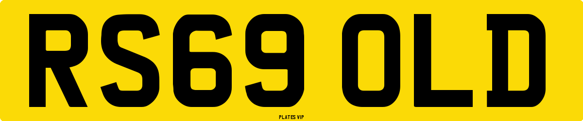 RS69 OLD Number Plate