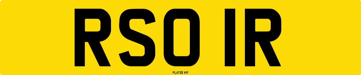 RSO 1R Number Plate