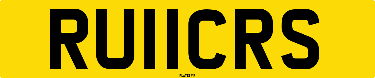 RU11CRS Number Plate