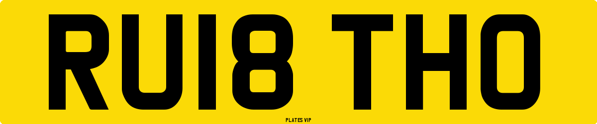 RU18 THO Number Plate